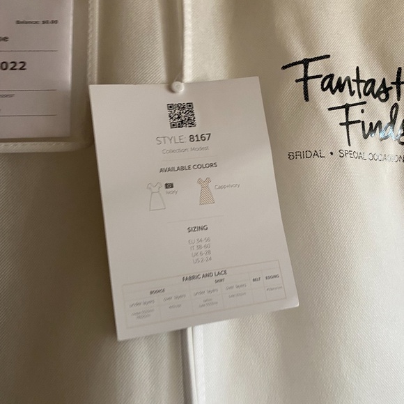 Monica Loretti art. #8157 Collection ModestIvory Ivory wedding dress - Picture 12 of 14